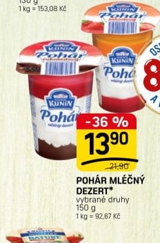 POHÁR MLÉČNÝ DEZERT