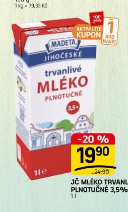 JČ MLÉKO TRVANLIVÉ PLNOTUČNÉ 3,5%