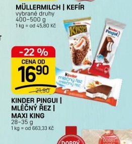 KINDER PINGUI | MLÉČNÝ ŘEZ I MAXI KING