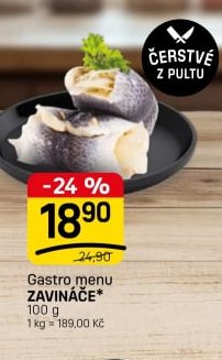Gastro menu ZAVINÁČE