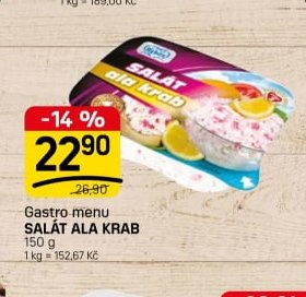 Gastro menu SALÁT ALA KRAB