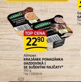 Alimpex KRAJÁNEK POMAZÁNKA GAZDOVSKÁ | SE SUŠENÝMI RAJČATY