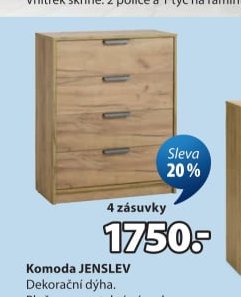 Komoda JENSLEV 4 zásuvky