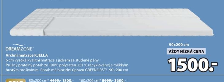 Vrchní matrace KJELLA