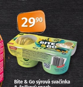 Bite & Go sýrová svačinka & čočkový snack