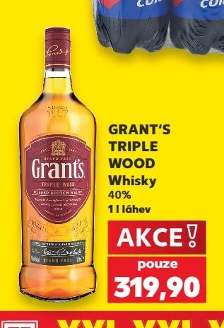 Grant's Triple Wood Whisky 40% 1 l láhev