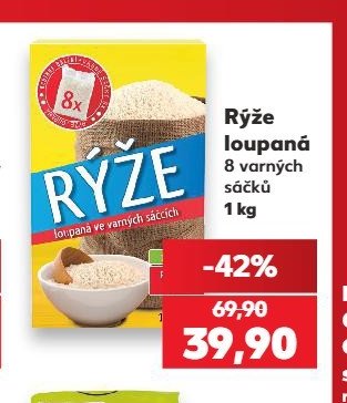 Rýže loupaná 8 varných sáčků 1 kg