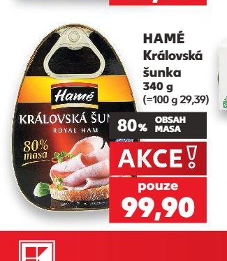 HAMÉ Královská šunka 340 g