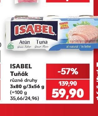 ISABEL Tuňák různé druhy 3x80 g