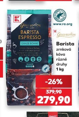 Gold Edition Barista zrnková káva různé druhy 1 kg