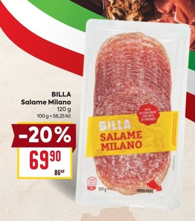 BILLA Salame Milano 120 g