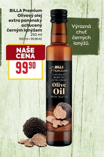 BILLA Premium Olivový olej extra panenský ochucený černým lanýžem