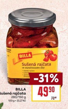 BILLA Sušená rajčata