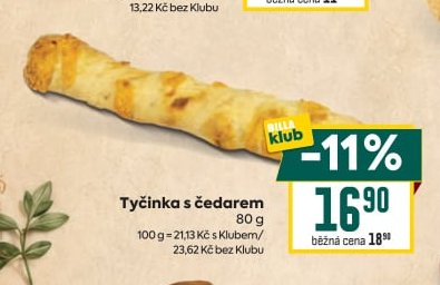 Tyčinka s čedarem