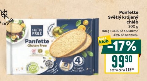 Panfette Světlý krájený chléb