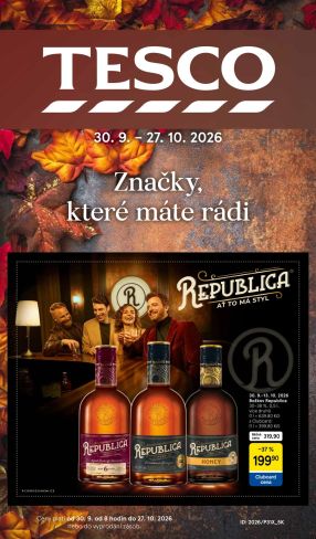 aktuální leták Tesco 30.9.2026-27.10.2026