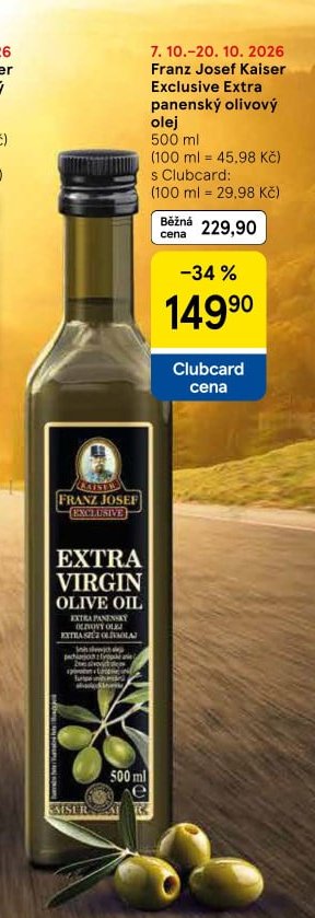 Franz Josef Kaiser Exclusive Extra panenský olivový olej