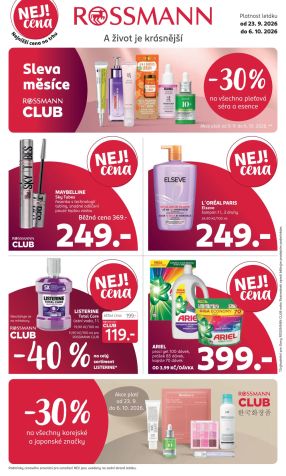 aktuální leták ROSSMANN drogerie 23.9.2026-6.10.2026