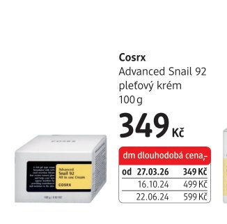 Cosrx Advanced Snail 92 pleťový krém 100 g