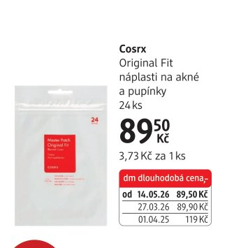 Cosrx Original Fit náplasti na akné a pupínky 24 ks