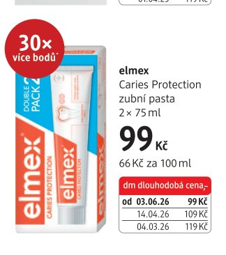 elmex Caries Protection zubní pasta 2x75 ml