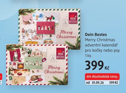 Dein Bestes Merry Christmas adventní kalendář pro kočky nebo psy