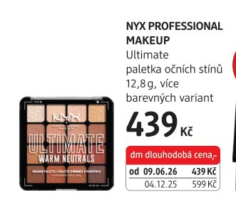 NYX PROFESSIONAL MAKEUP Ultimate paletka očních stínů