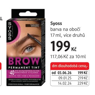 Syoss barva na obočí