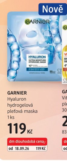 GARNIER Hyaluron hydrogelová pleťová maska