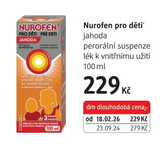 Nurofen pro děti jahoda perorální suspenze