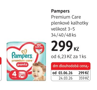 Pampers Premium Care plenkové kalhotky