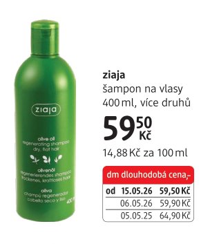 ziaja šampon na vlasy 400 ml