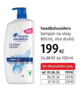 head&shoulders šampon na vlasy 800 ml
