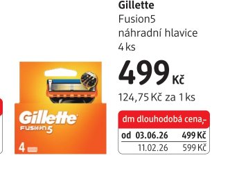 Gillette Fusion5 náhradní hlavice 4 ks