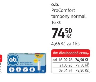 o.b. ProComfort tampony normal 16 ks
