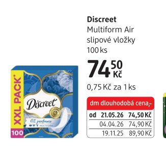 Discreet Multiform Air slipové vložky 100 ks