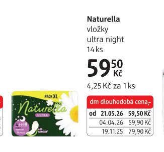 Naturella vložky ultra night 14 ks