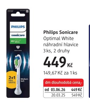 Philips Sonicare Optimal White náhradní hlavice 3 ks, 2 druhy