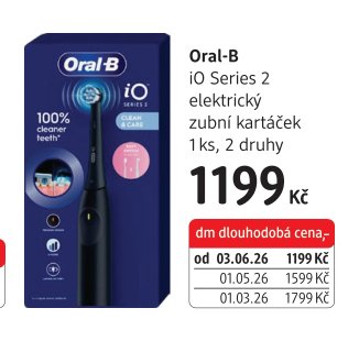 Oral-B iO Series 2 elektrický zubní kartáček 1 ks, 2 druhy