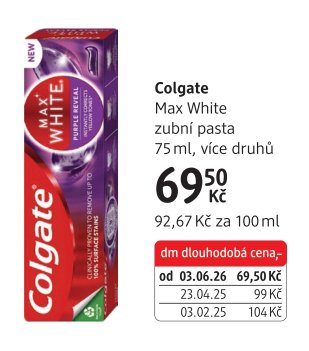 Colgate Max White zubní pasta 75 ml, více druhů