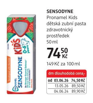 SENSODYNE Pronamel Kids dětská zubní pasta zdravotnický prostředek 50 ml