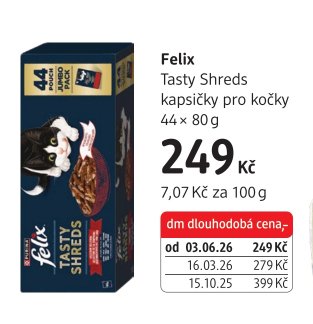Felix Tasty Shreds kapsičky pro kočky