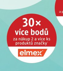30x více bodů za nákup 2 a více ks produktů značky elmex