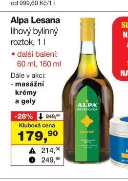 Alpa Lesana lihový bylinný roztok