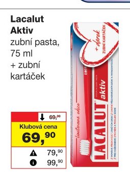 Lacalut Aktiv zubní pasta + kartáček