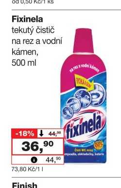 Fixinela tekutý čistič na rez a vodní kámen