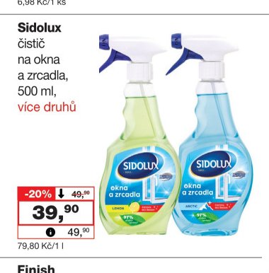Sidolux čistič na okna a zrcadla