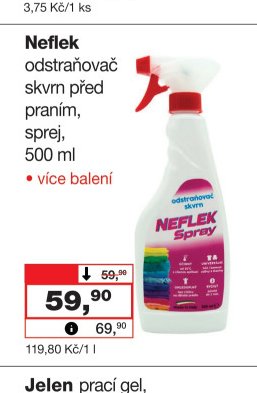 Neflek odstraňovač skvrn před praním