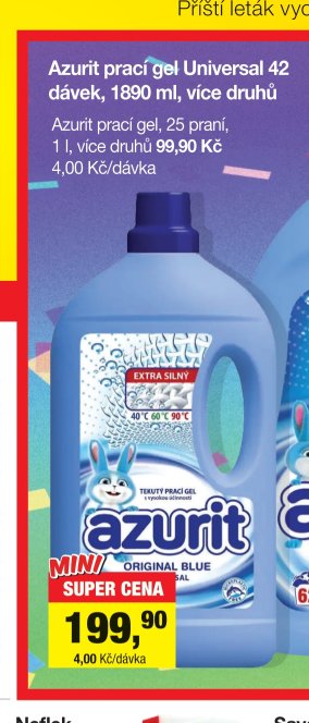 Azuritt prací gel Universal 42 dávek, 1890 ml
