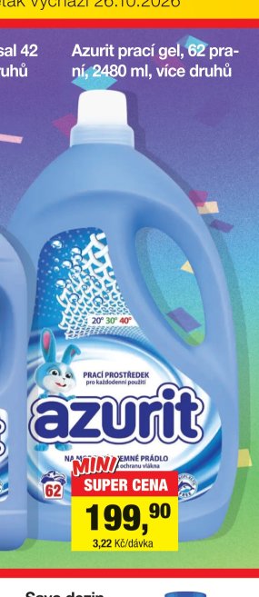 Azuritt prací gel, 2480 ml